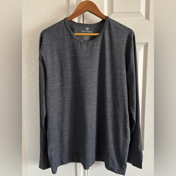 Mack Weldon Mens Gray Long Sleeve Round Neck Athletic T Shirt Size XL - Picture 1 of 4